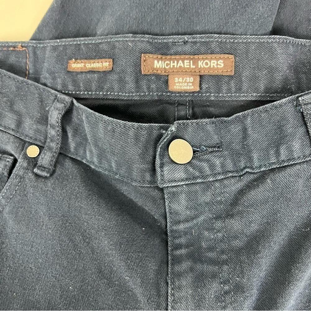 MICHAEL KORS GRANT Classic Fit Men’s Blue Jean Pants W34/L30 Actual Inseam 29.5” - Picture 6 of 13
